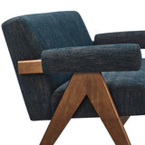Sable Fabric Loveseat in Azure Fabric