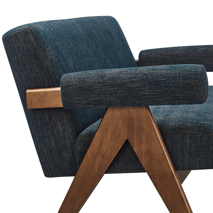 Sable Fabric Loveseat in Azure Fabric