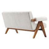 Sable Fabric Loveseat in Ivory Fabric