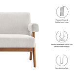Sable Fabric Loveseat in Ivory Fabric