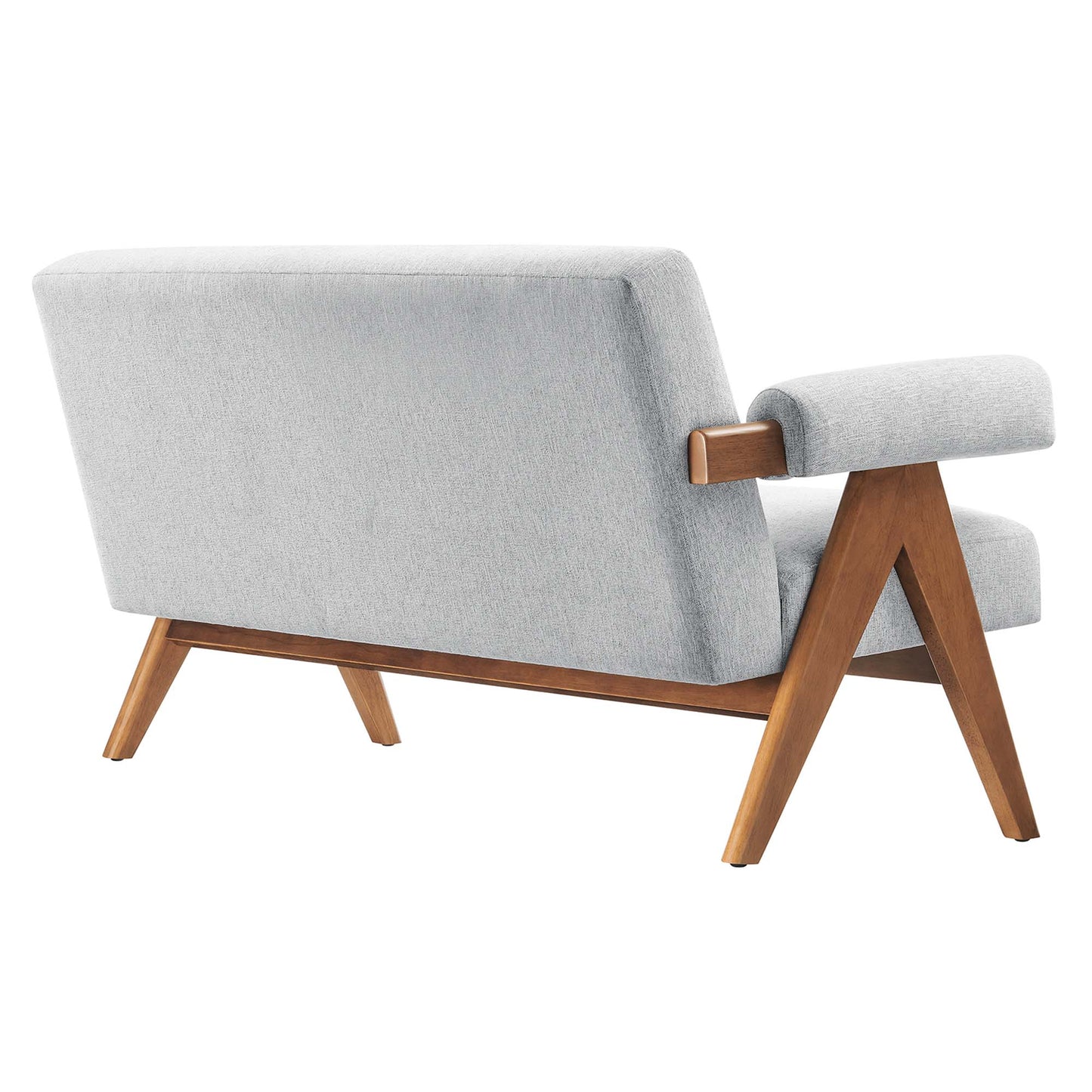Sable Fabric Loveseat in Light Gray Fabric