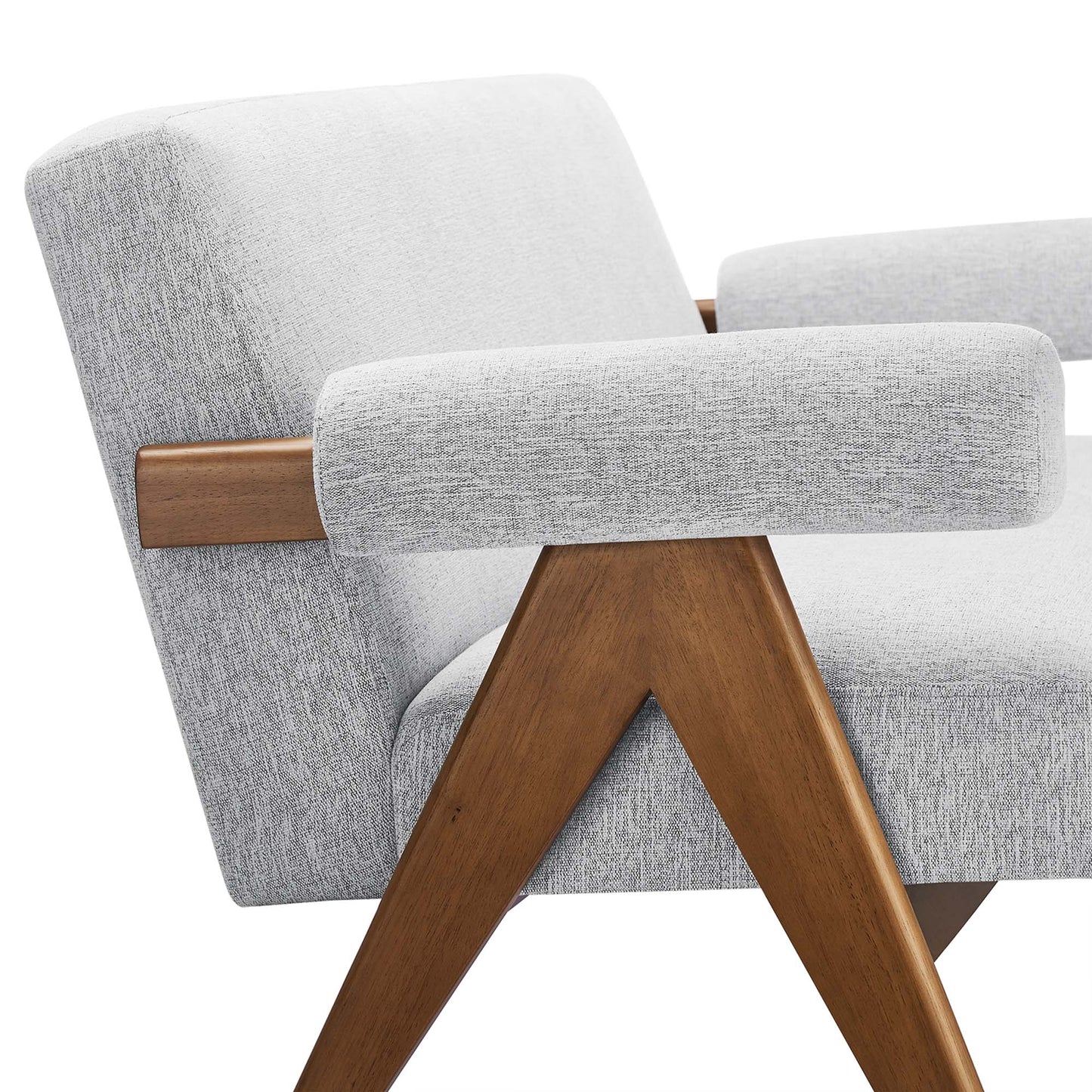 Sable Fabric Loveseat in Light Gray Fabric