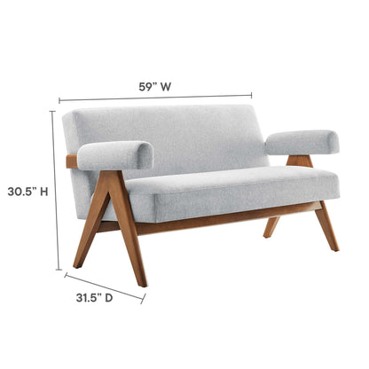 Lyra Fabric Loveseat by Furniture For America
