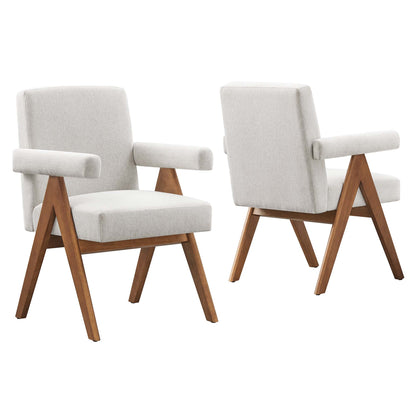 Lyra Fabric Dining Room Chair Set of 2 by Furniture For America