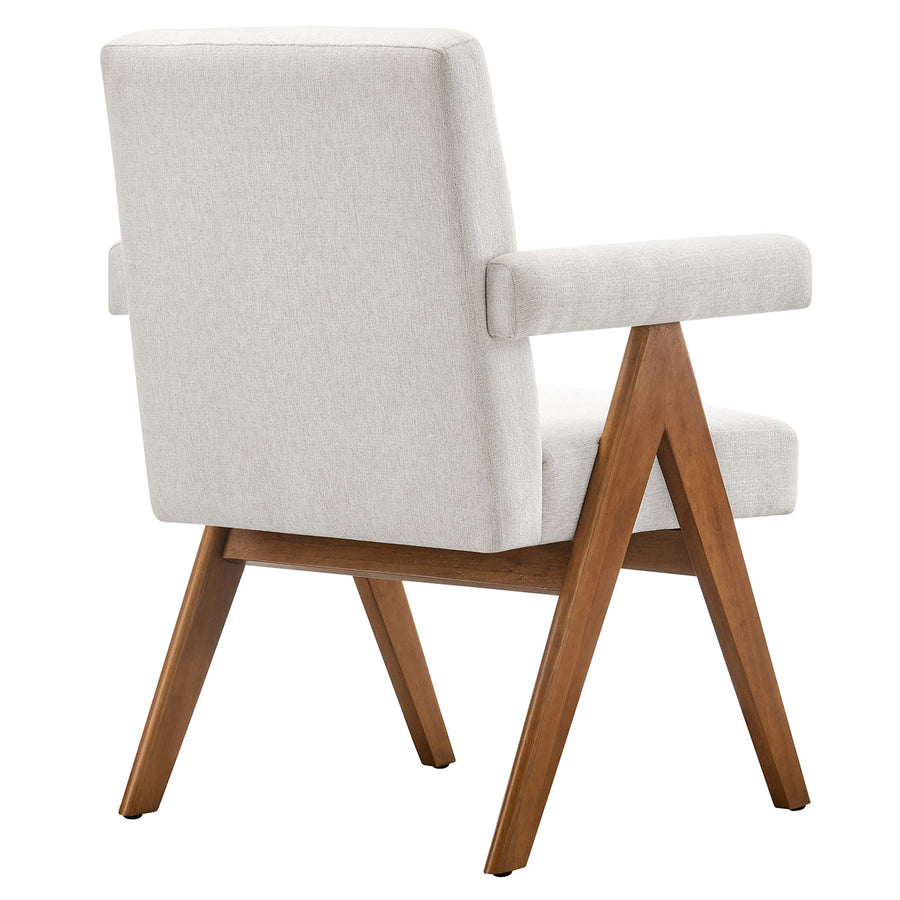 Sable Fabric Dining Room Chair Set of 2 in Ivory Fabric