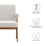 Sable Fabric Dining Room Chair Set of 2 in Ivory Fabric