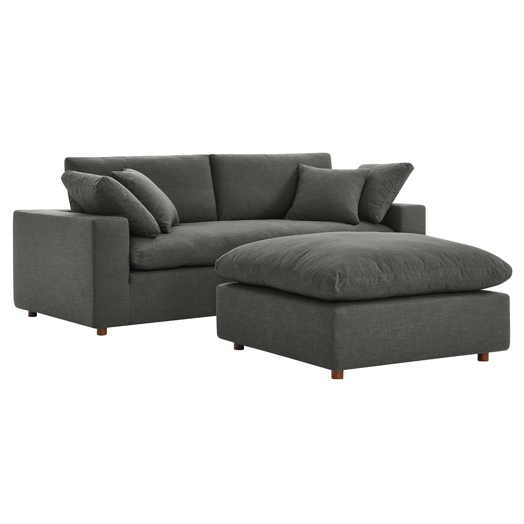 Commix Down Filled Overstuffed Sectional Sofa by Furniture for America