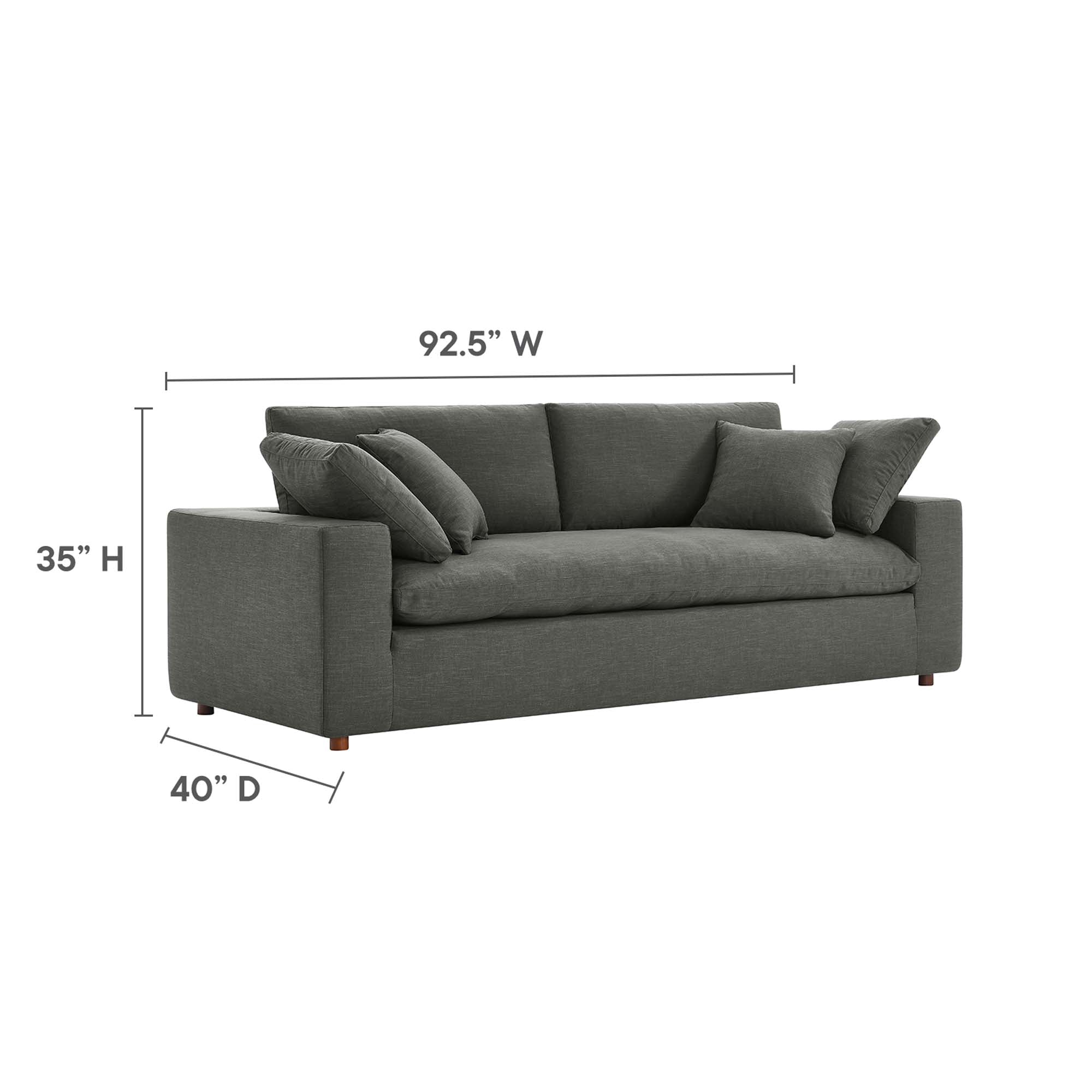 Commix Down Filled Overstuffed Sectional Sofa by Furniture for America