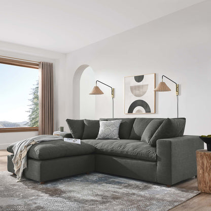 Commix Down Filled Overstuffed Sectional Sofa by Furniture for America