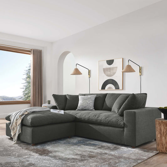 Commix Down Filled Overstuffed Sectional Sofa by Furniture for America