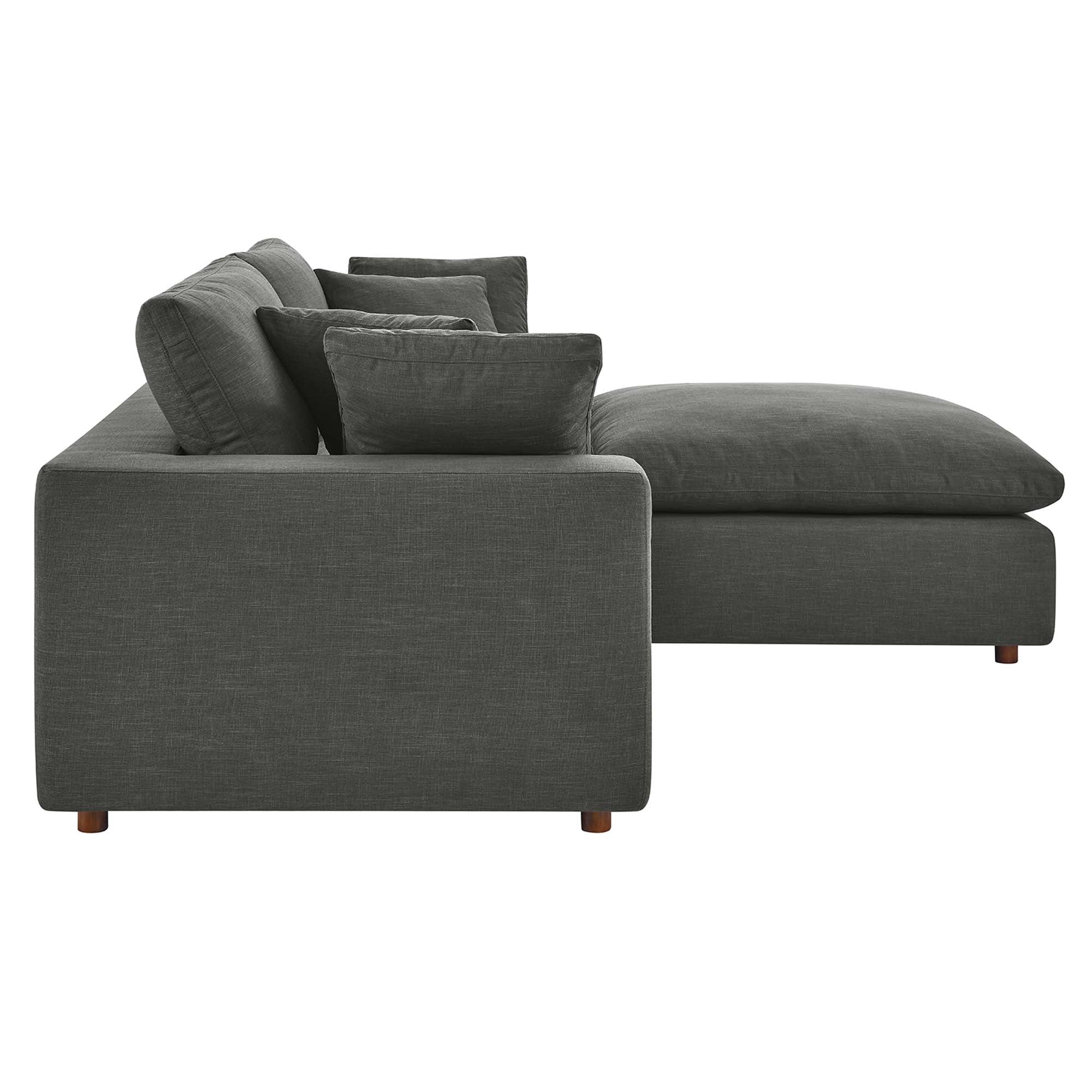 Commix Down Filled Overstuffed Sectional Sofa by Furniture for America