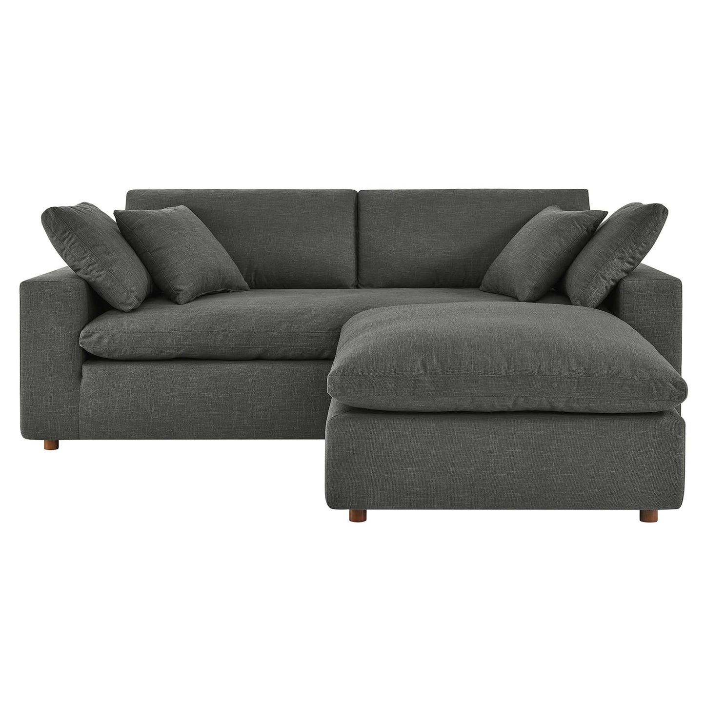Commix Down Filled Overstuffed Sectional Sofa by Furniture for America