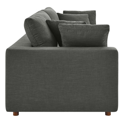 Commix Down Filled Overstuffed Sectional Sofa by Furniture for America