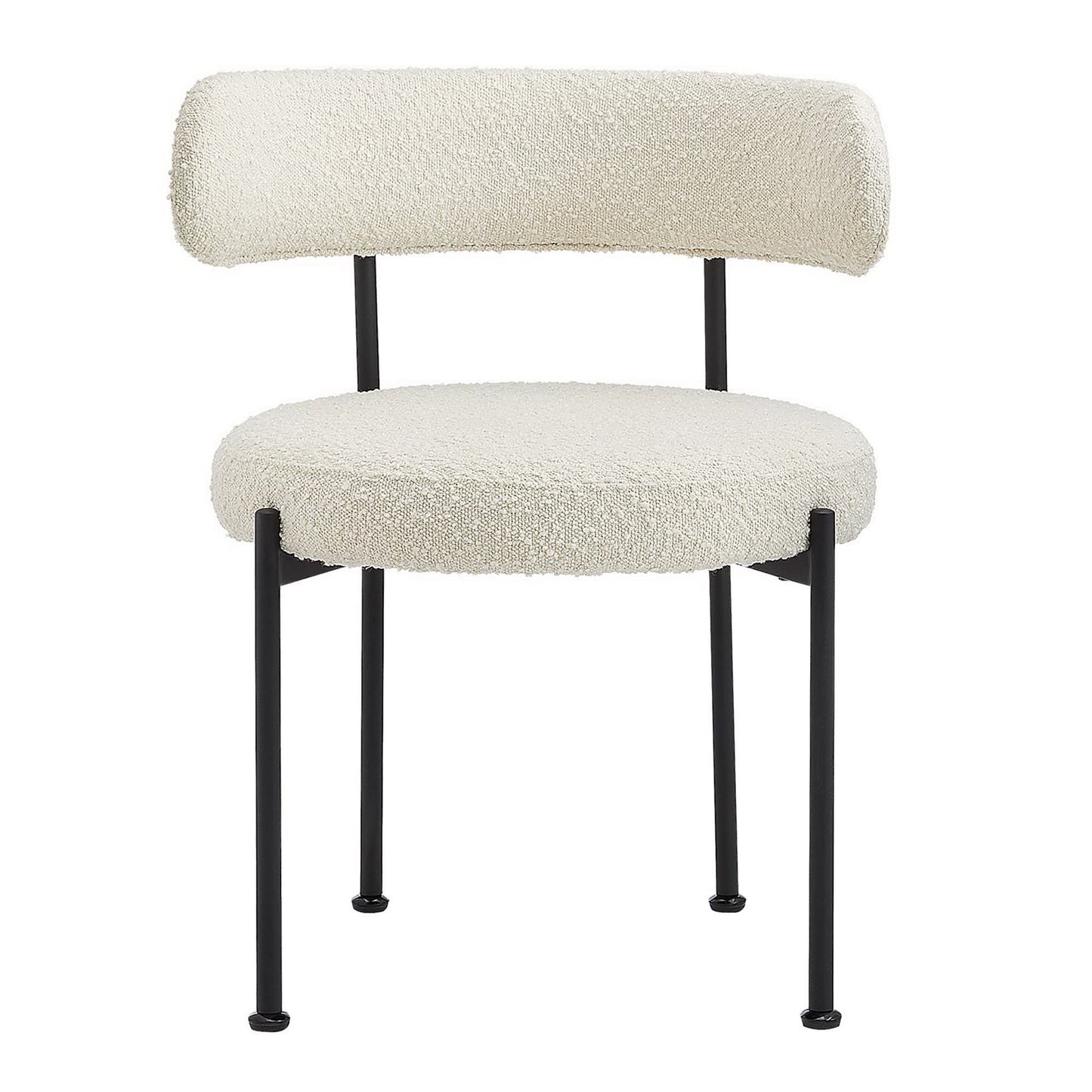 Albie Boucle Fabric Dining Chairs Set of 2 by Furniture For America