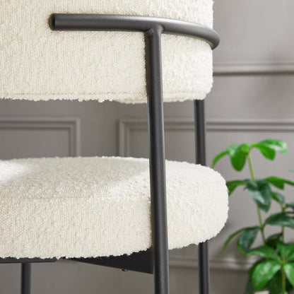 Albie Boucle Fabric Counter Stools Set of 2 by Furniture For America