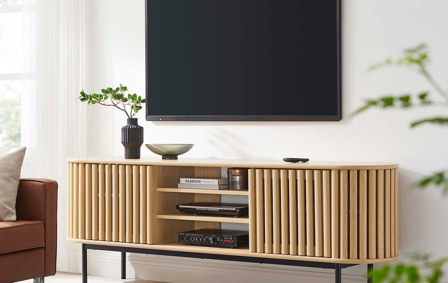 Hollis 71" TV Stand in Oak