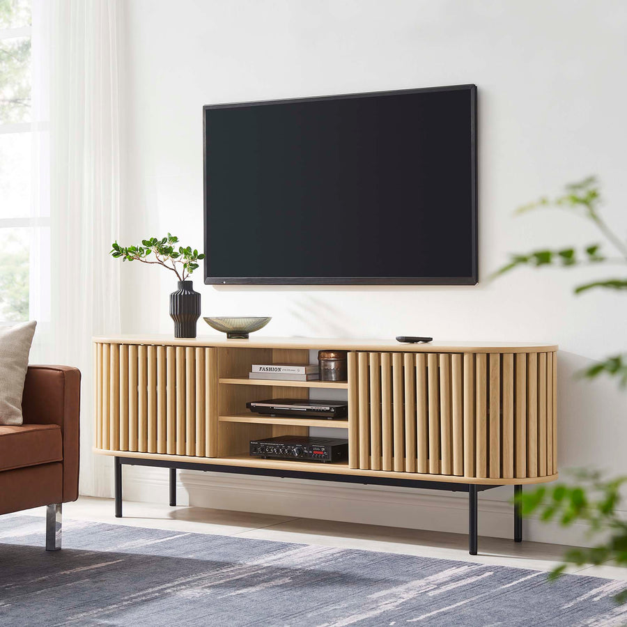 Hollis 71" TV Stand in Oak