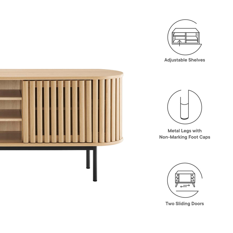 Hollis 71" TV Stand in Oak