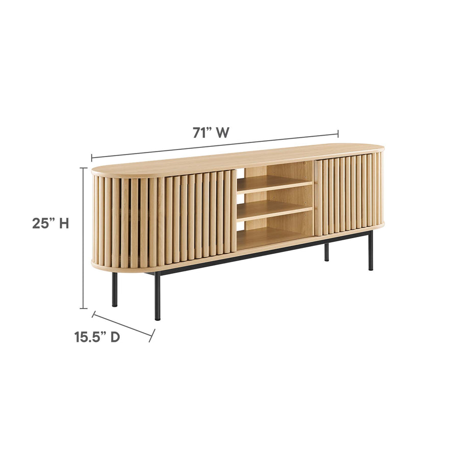Hollis 71" TV Stand in Oak