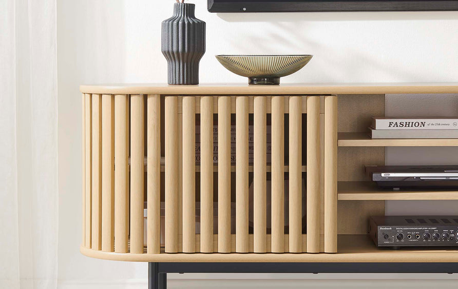 Hollis 71" TV Stand in Oak