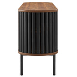 Hollis 71" TV Stand in Walnut Black