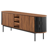Hollis 71" TV Stand in Walnut Black