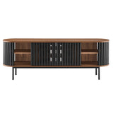 Hollis 71" TV Stand in Walnut Black