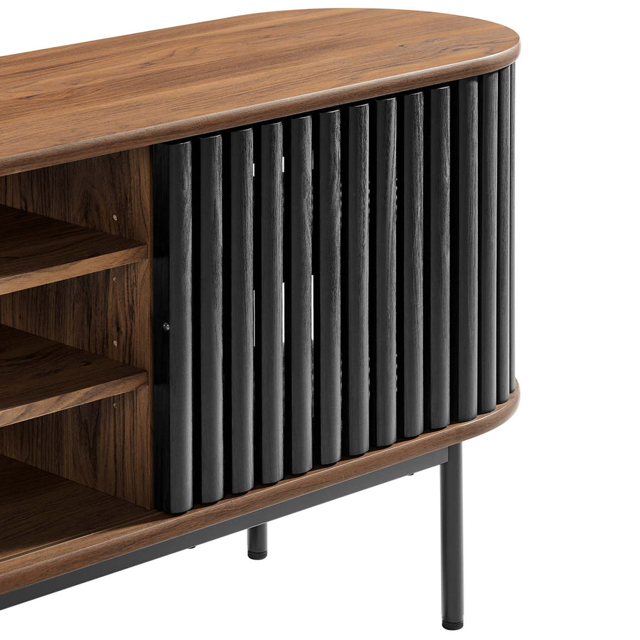 Hollis 71" TV Stand in Walnut Black