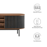 Hollis 71" TV Stand in Walnut Black
