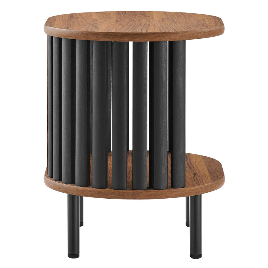 Hollis Side Table in Walnut Black