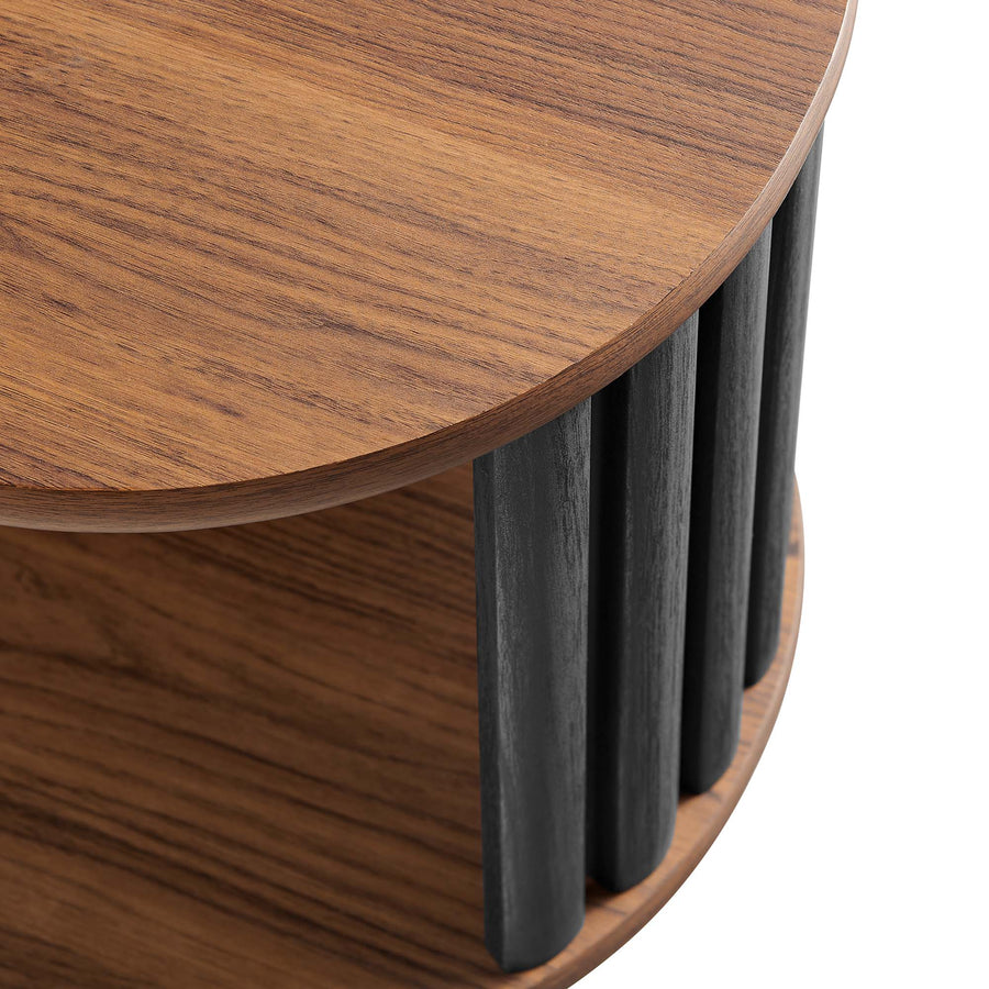 Hollis Side Table in Walnut Black