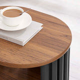 Hollis Side Table in Walnut Black