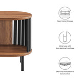 Hollis Side Table in Walnut Black