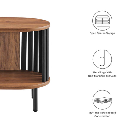 Fortitude Side Table in Walnut Black