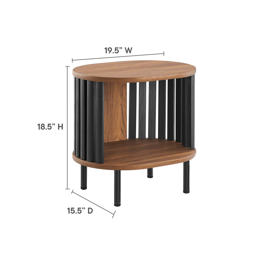 Hollis Side Table in Walnut Black