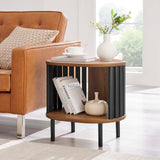 Hollis Side Table in Walnut Black