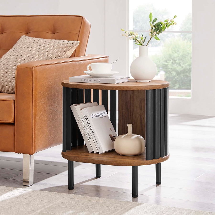 Hollis Side Table in Walnut Black