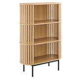 Hollis Three Tier Display Cabinet in Oak