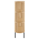 Hollis Three Tier Display Cabinet in Oak
