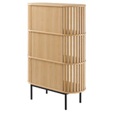 Hollis Three Tier Display Cabinet in Oak