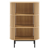 Hollis Three Tier Display Cabinet in Oak