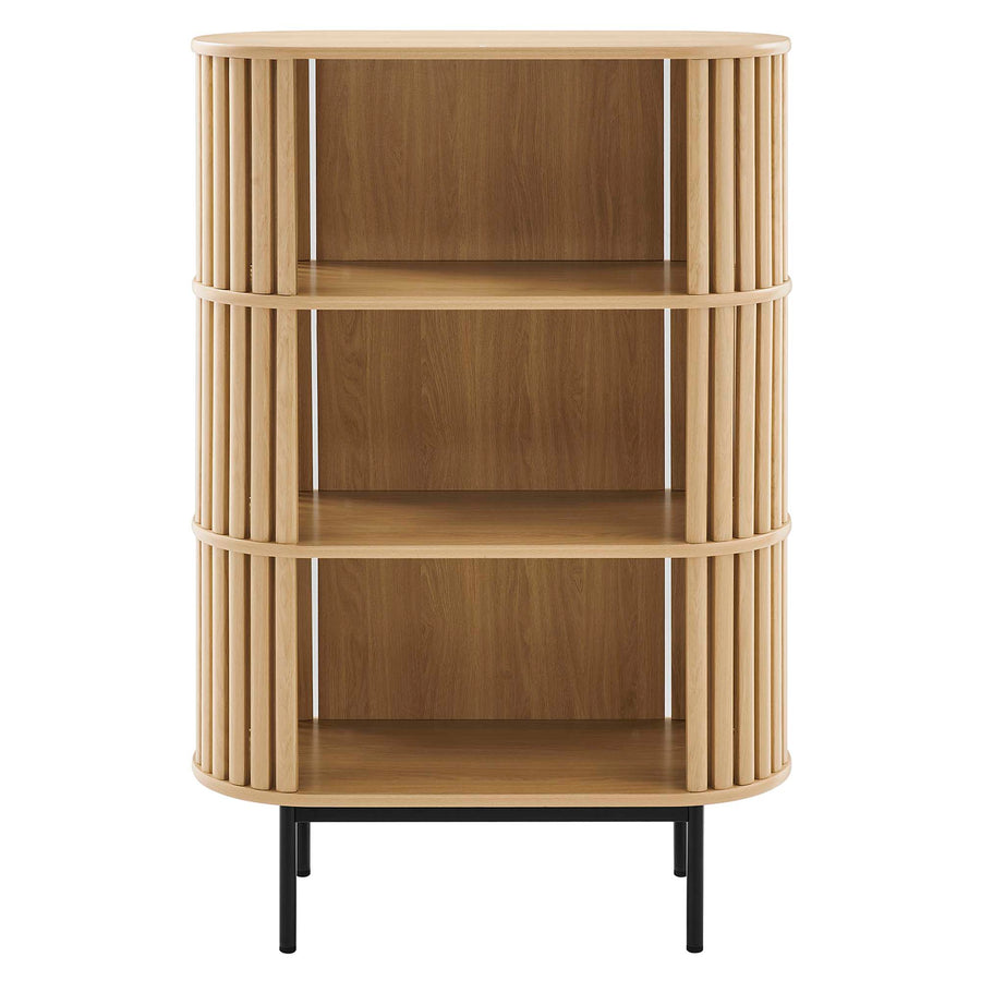 Hollis Three Tier Display Cabinet in Oak