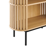 Hollis Three Tier Display Cabinet in Oak