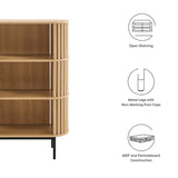 Hollis Three Tier Display Cabinet in Oak