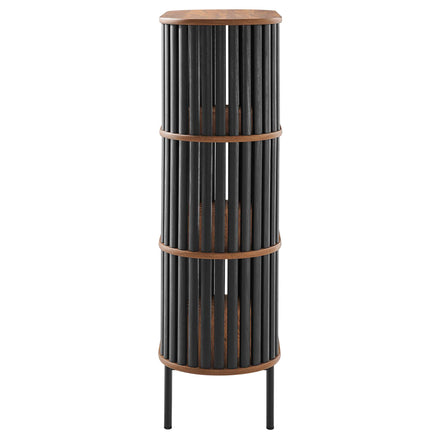 Fortitude Three Tier Display Cabinet in Walnut Black