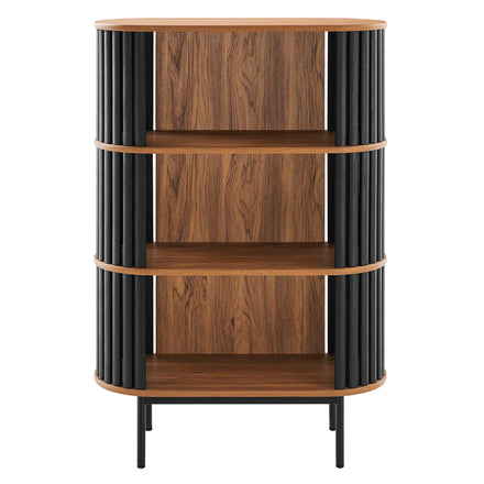 Fortitude Three Tier Display Cabinet in Walnut Black