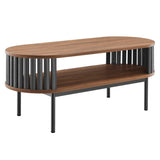 Hollis Wood Coffee Table in Walnut Black