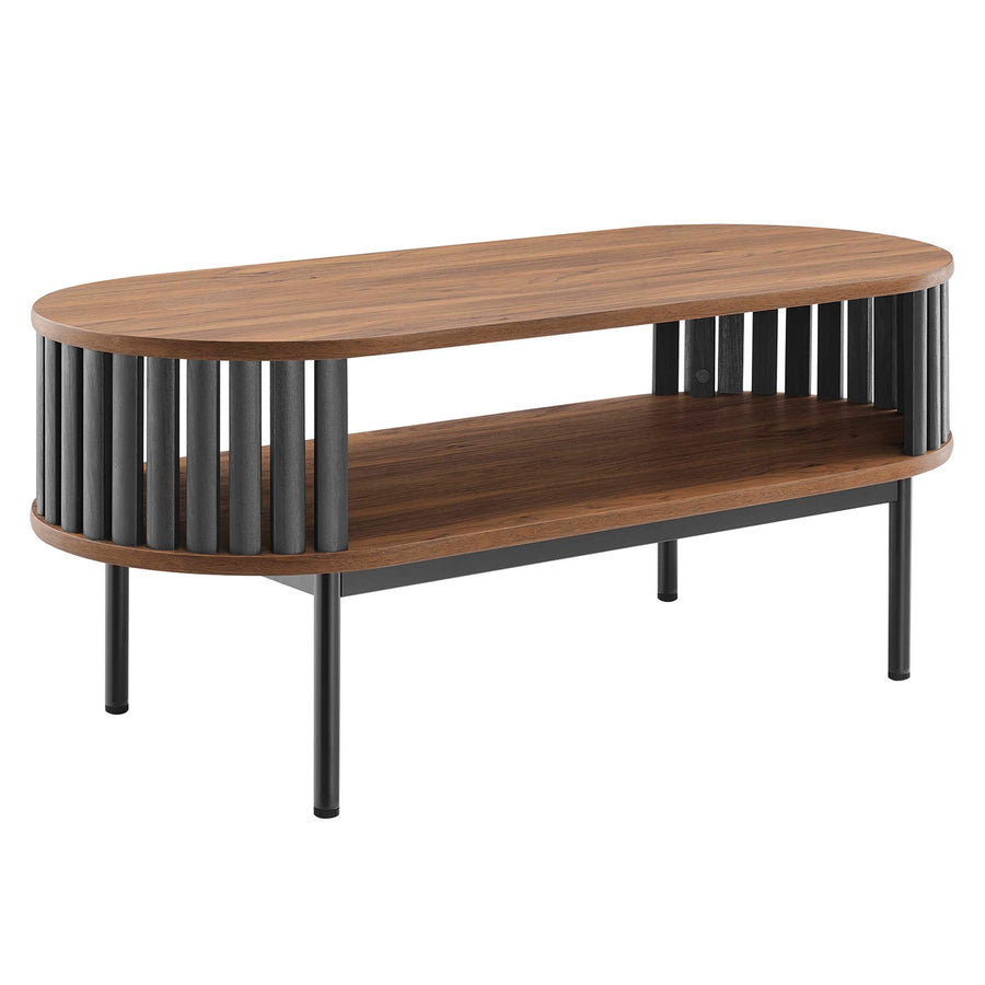 Hollis Wood Coffee Table in Walnut Black