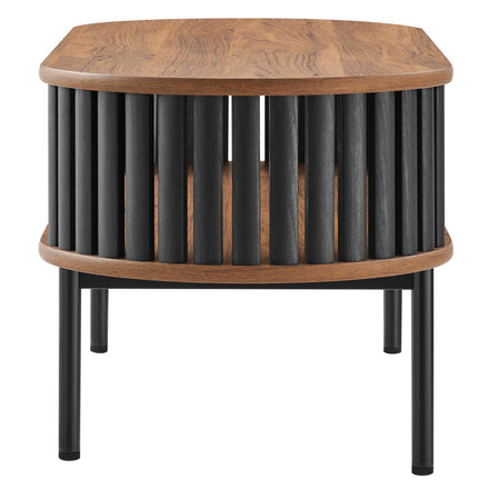 Fortitude Wood Coffee Table in Walnut Black
