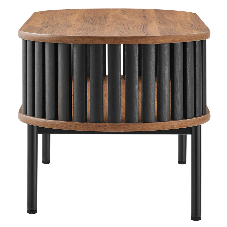 Hollis Wood Coffee Table in Walnut Black